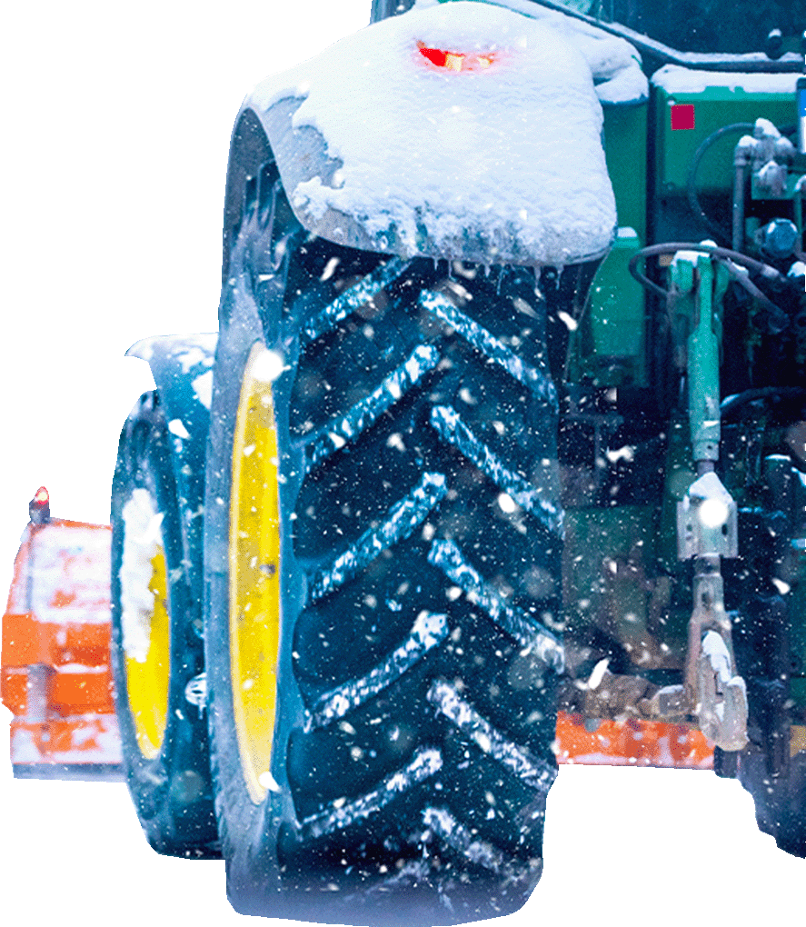 déneigement, tracteur, neige, entrée, déneigement