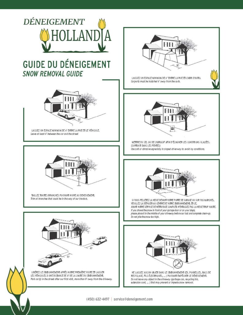 Déneigement Hollandia - Guide du déneigeur